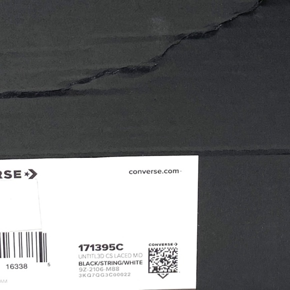 Converse UNT1TL3D CS Laced Mid Top Beige Black Men Canvas Sneakers Size 171395C - Picture 8 of 9